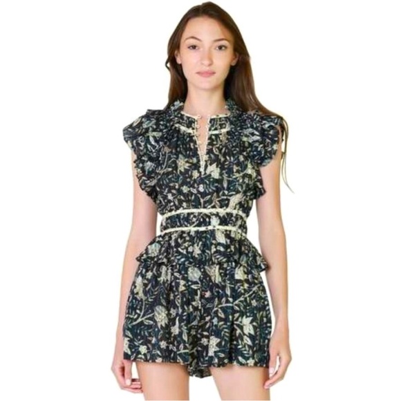 Ulla Johnson Endah Playsuit Rainforest Romper Size 00 - Picture 3 of 11